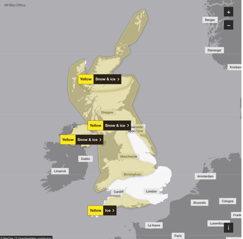 Mapped: When and where Storm Bert will hit as Met Office issues weather warnings