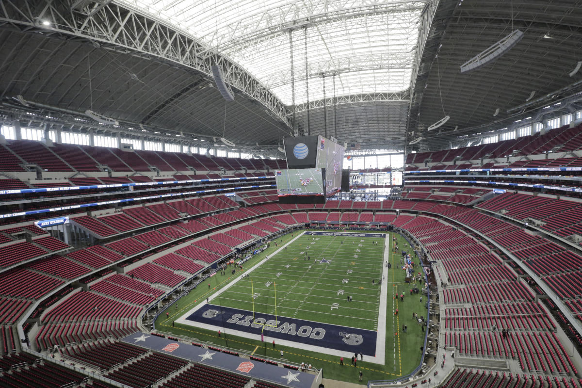 Metal fragment falls from AT&T Stadium roof after opening before Texans-Cowboys game