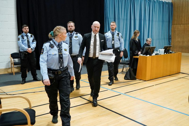 Norwegian mass killer Breivik says his attacks were ‘necessary’ in parole bid