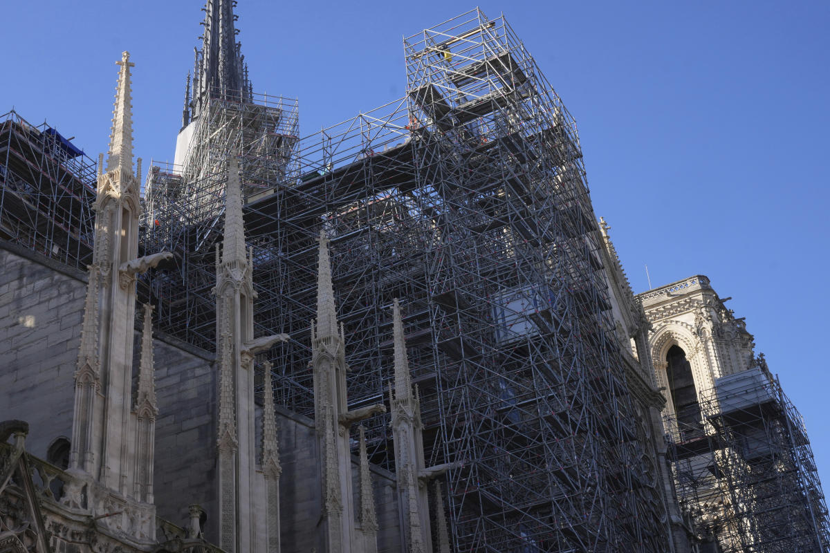 Notre Dame primps for its grand post-blaze return. But why does the cathedral look unfinished?