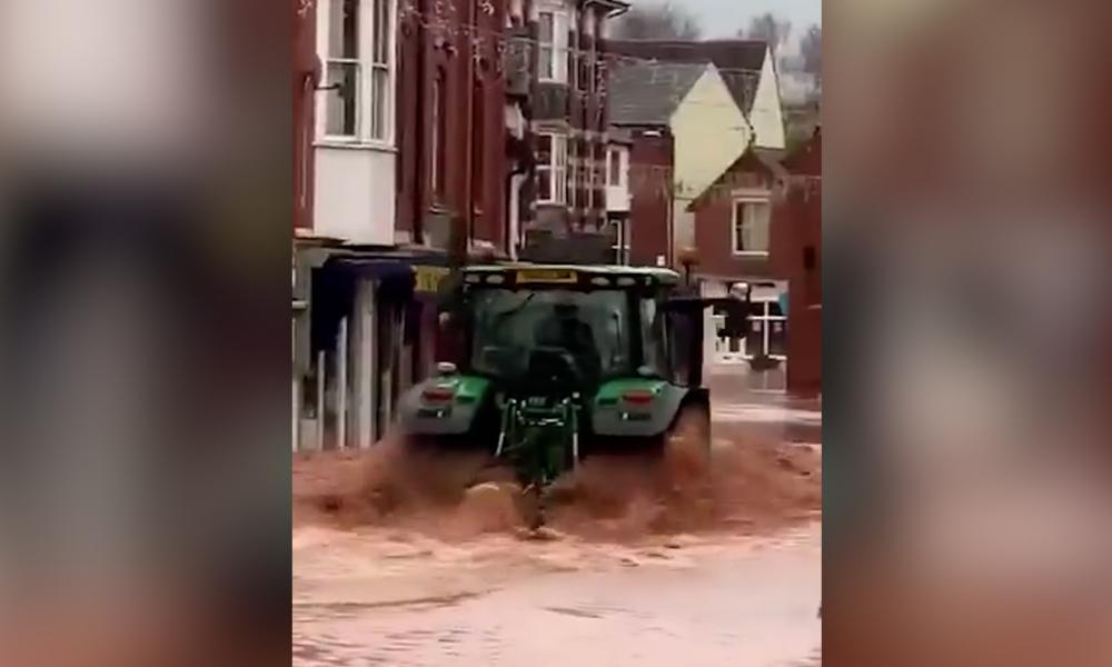 Police investigate tractor that created ‘devastating’ wave in flooded UK town