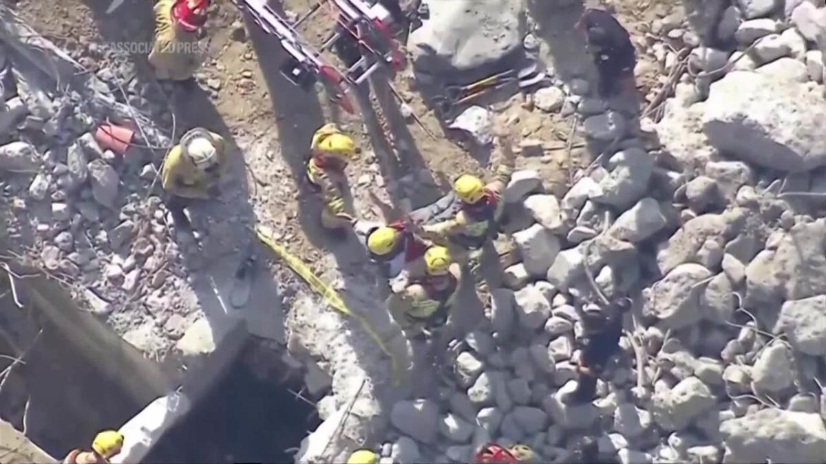 Rescue crew pulls woman from Los Angeles tunnel