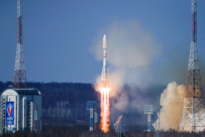 Russia launches Soyuz rocket with dozens of satellites, including two from Iran