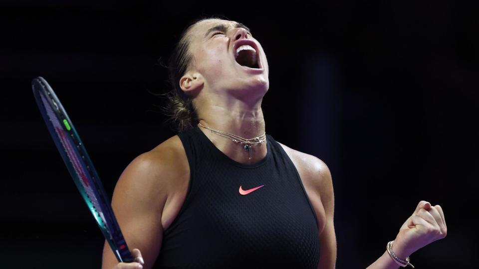 Sabalenka into WTA Finals last four but Rybakina out