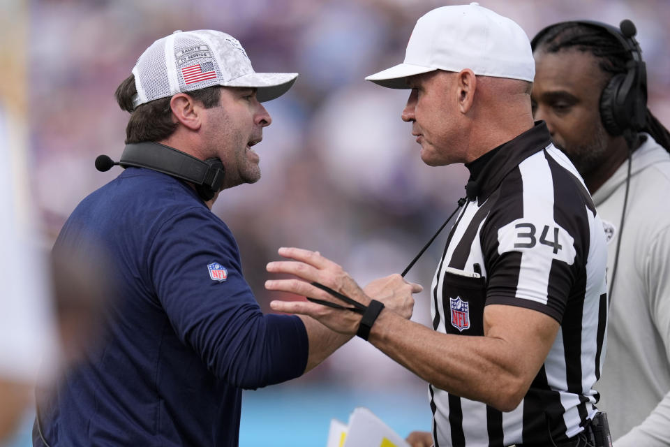 Titans coach Brian Callahan torches refs after penalty on clean hit extends Vikings TD drive