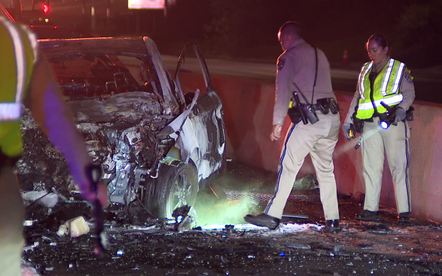 Wrong-way driver leads to fiery crash on I-5 near Torrey Pines