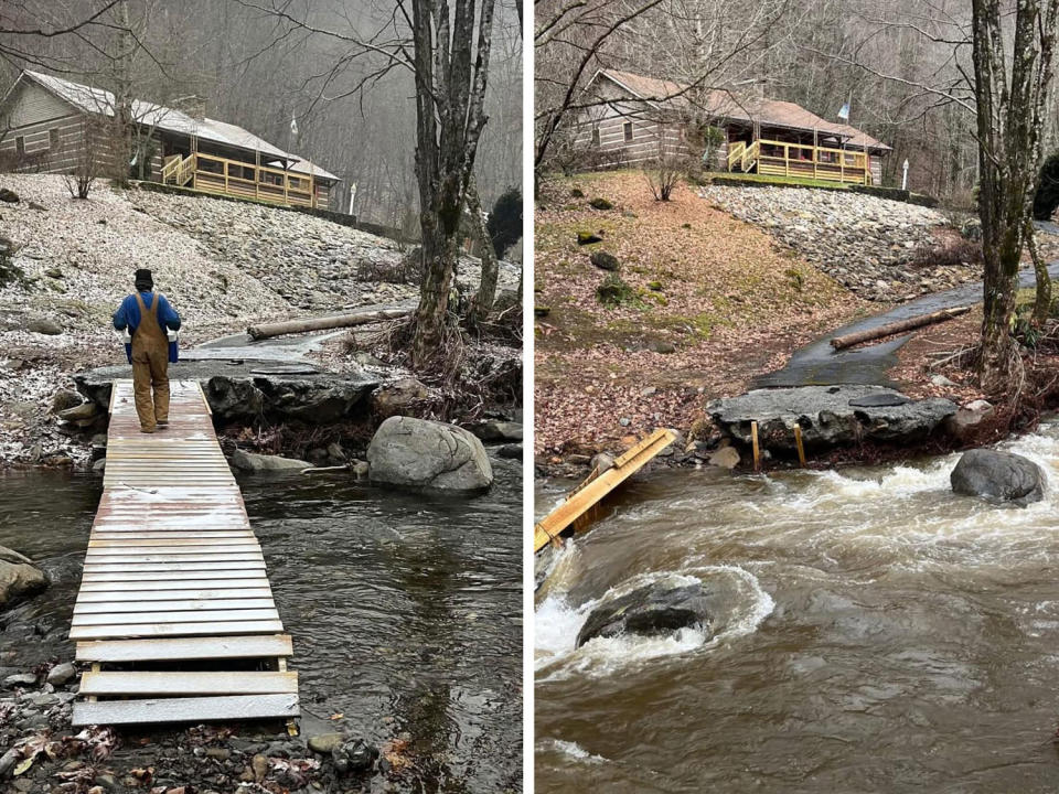 A North Carolina county pummeled by Hurricane Helene suffers another blow