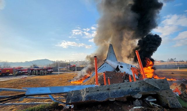 At least 120 dead and dozens missing after plane crashes at South Korea airport