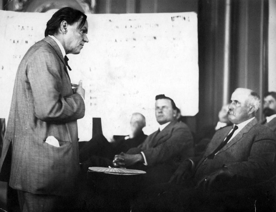 Before Scopes, Clarence Darrow fought another battle. He was accused of bribing a jury