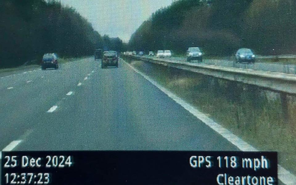 BMW driver doing 118mph on motorway had car sticker saying ‘my driving scares me too’