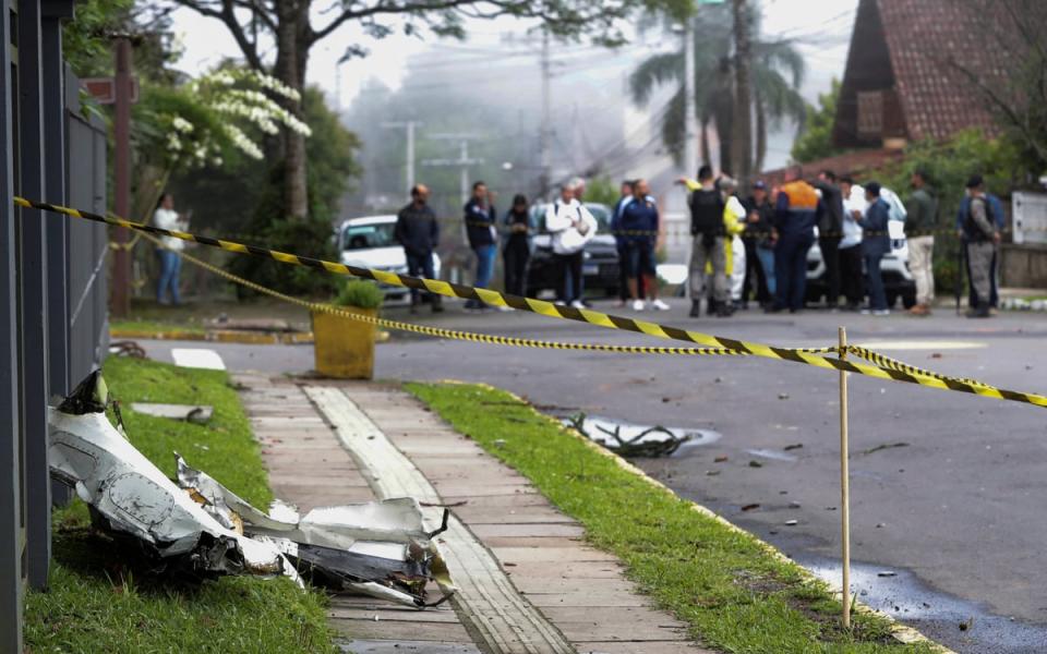 Brazil plane crash: At least 10 dead after aircraft comes down in tourist town