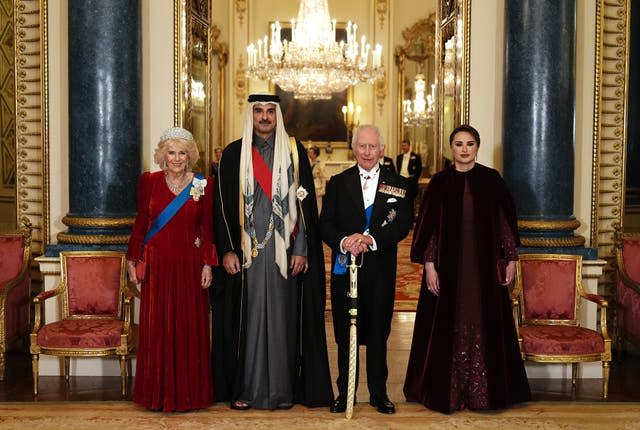 David and Victoria Beckham join King and Queen at Qatari state banquet