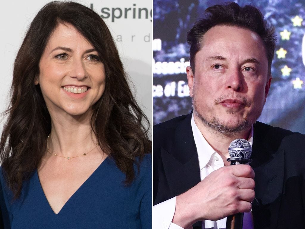 Elon Musk takes aim at MacKenzie Scott again for giving billions to liberal causes, calling the gifts ‘concerning’