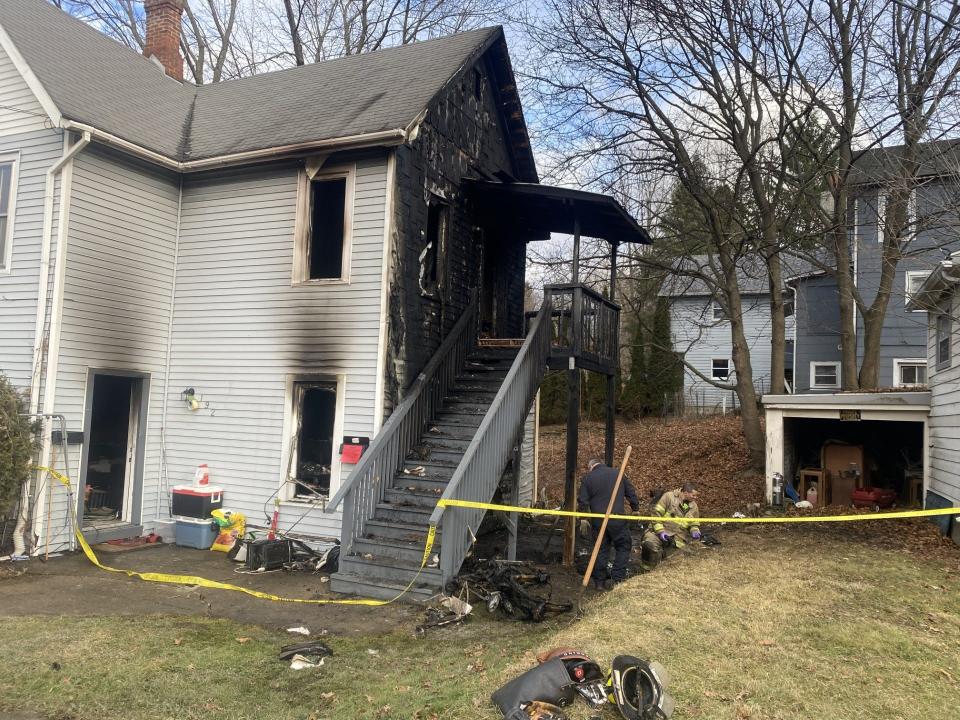 Four children, one adult saved from Monday morning fire at Chestnut Street home in Corning