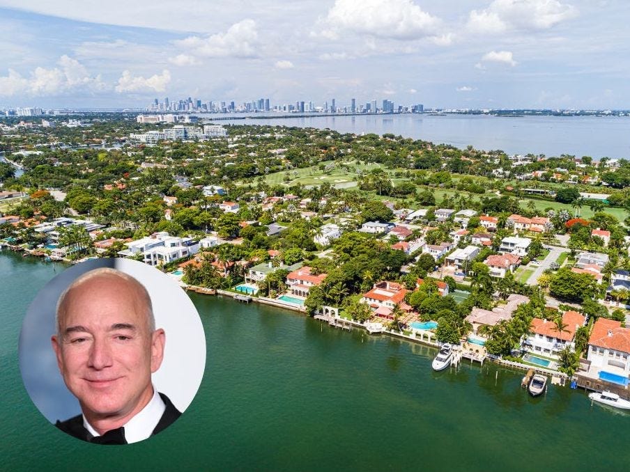 Jeff Bezos’ Miami neighbor bought an empty lot for .5 million. Now, they’re asking 0 million — and it’s still vacant.