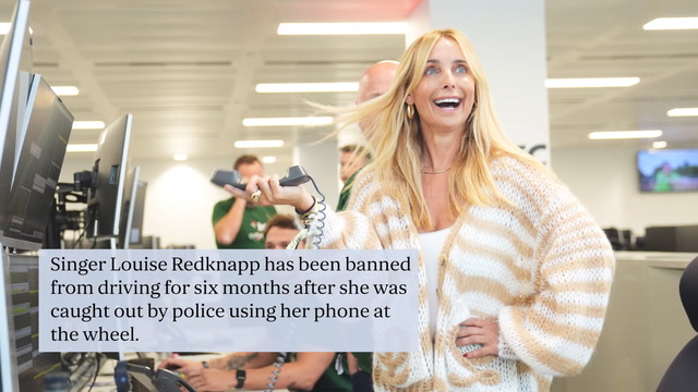 Louise Redknapp banned from driving for six months after police mobile phone bust