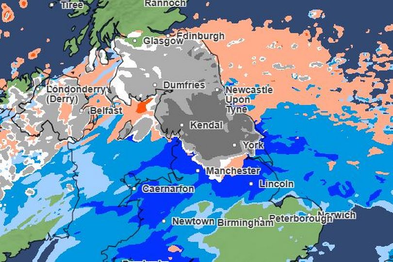 New Met Office weather map shows 280-mile band of snow covering UK in days