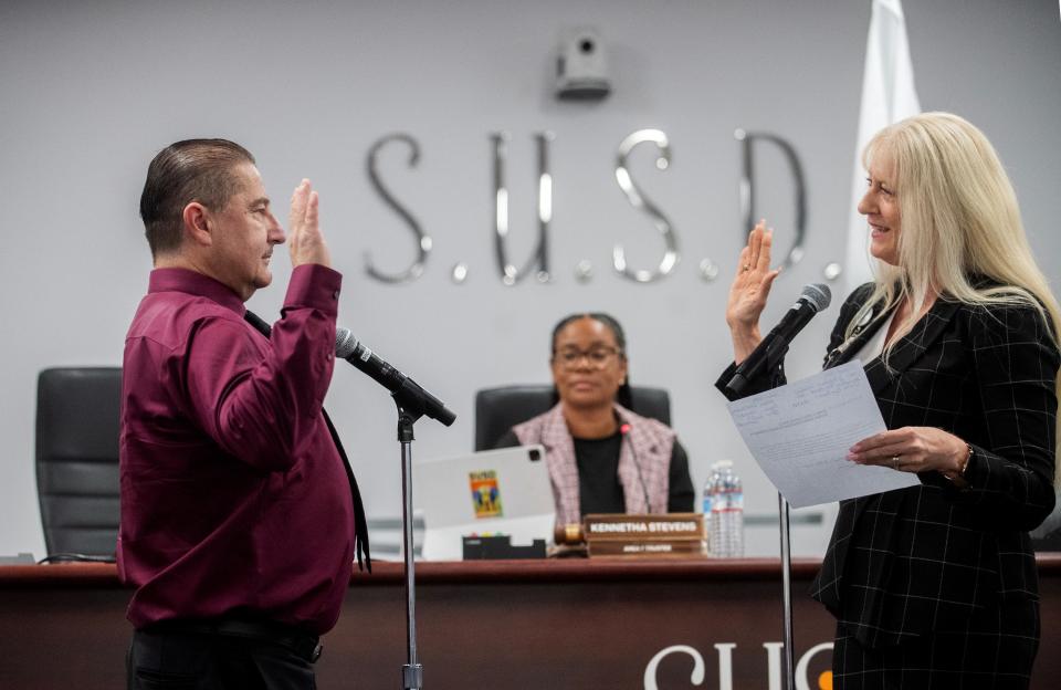 New Stockton Unified trustees sworn in; Stevens appointed board president for 2nd year