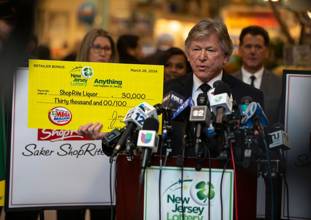 NJ Lottery winner claims  billion Mega Millions jackpot from ticket sold March 26, 2024