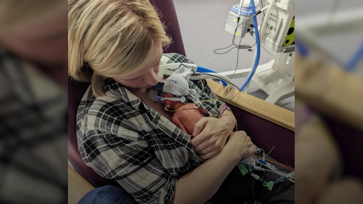 Odds-defying baby boy who weighed just 1lb 10oz at birth is set for his first taste of Christmas dinner