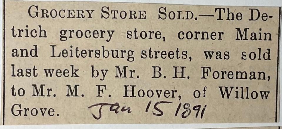 ONCE UPON OUR TIMES: Ice house, grocery stores and more in the news in Waynesboro in 1901