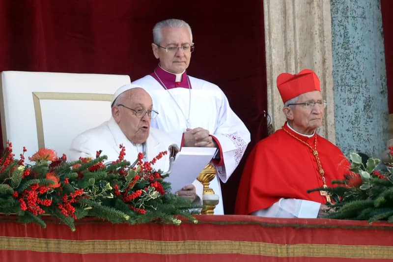 Pope calls for ‘weapons to be silenced’ in Christmas Day address