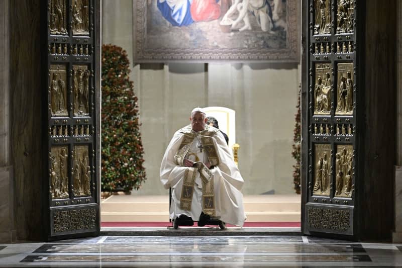 Pope Francis opens Holy Door of St Peter’s Basilica, marking Jubilee