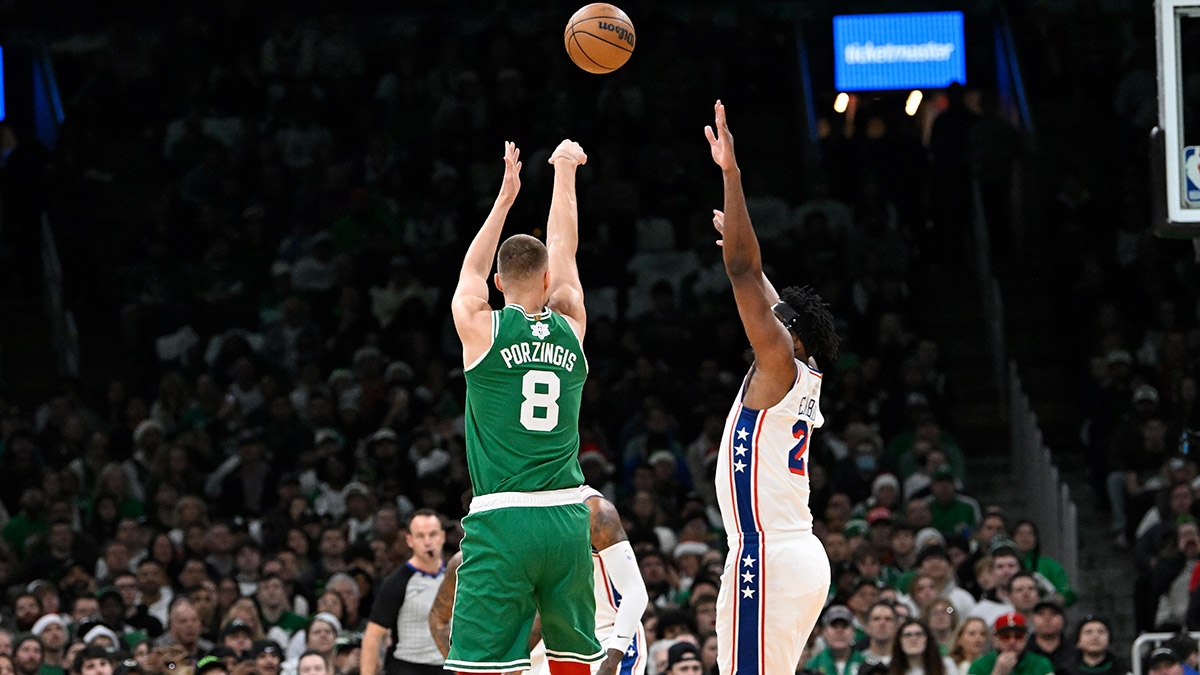 Porzingis leaves Celtics’ loss to Sixers early with left ankle soreness