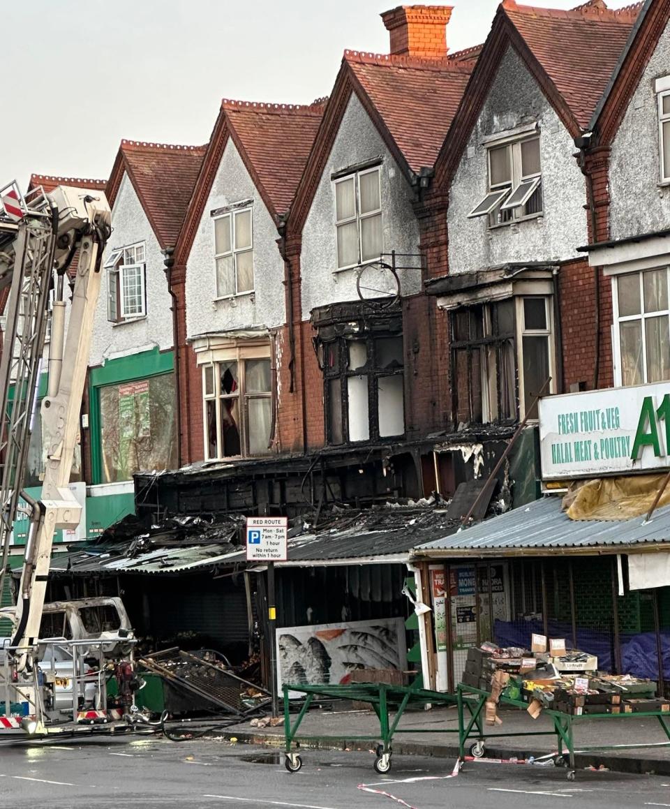 Shop burned down after car is ‘set alight and rammed into store’