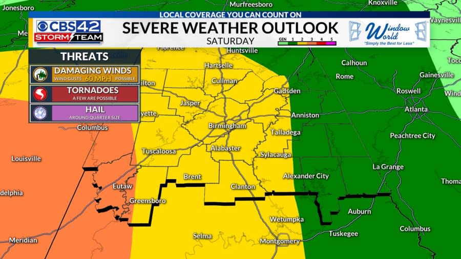 Weather Aware Saturday – Early Sunday for Strong to Severe Storms