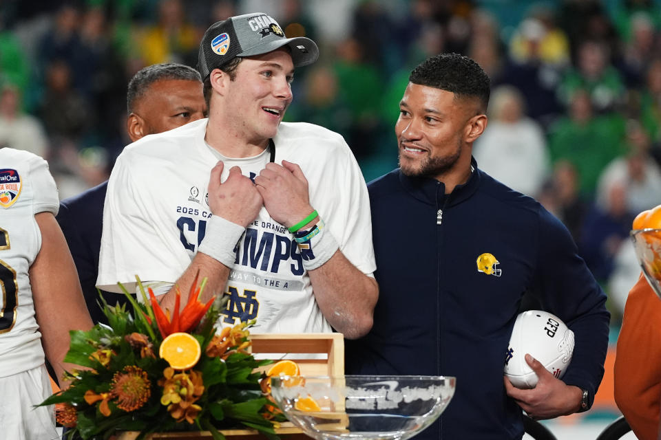 After devastating early loss, Notre Dame is in CFP title game thanks to its ‘men in the arena’