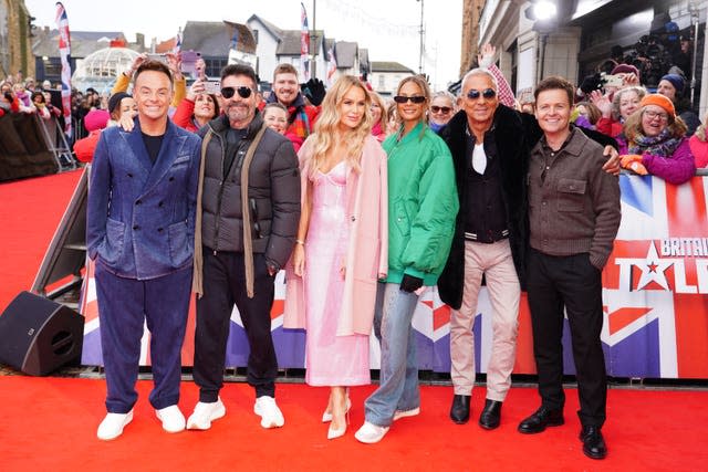 Amanda Holden braves cold in pink ensemble for Britain’s Got Talent auditions