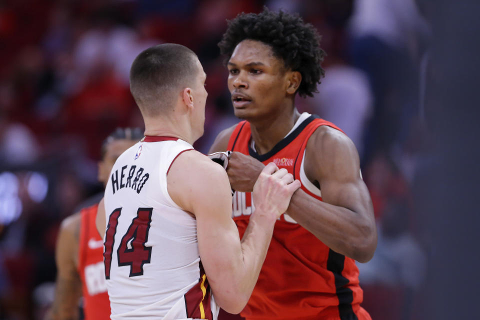 Amen Thompson, Terry Rozier suspended as NBA hands down punishments for Heat-Rockets brawl