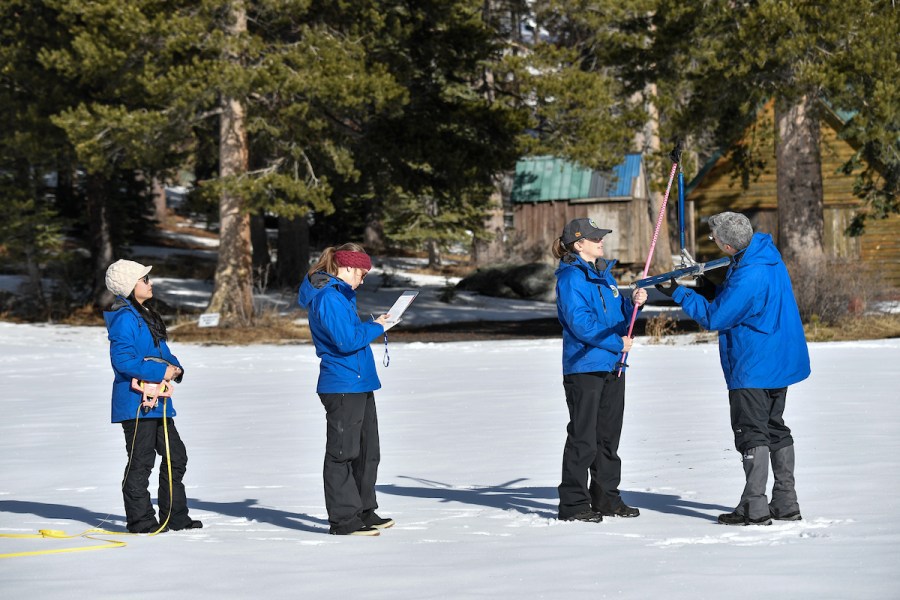 California Department of Water Resources conducts first snow survey of the season