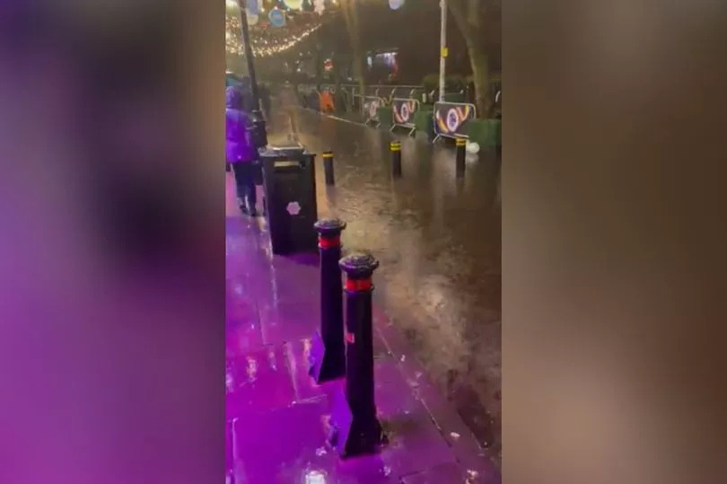 Canal Street turned into real canal as torrents of rain lash Greater Manchester