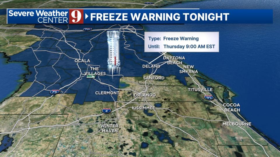 Central Florida braces for coldest night of the season, with temps dropping into the 30s