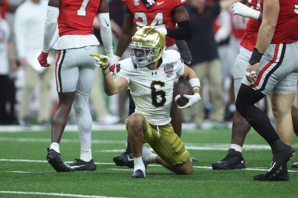 College Football Playoff: Notre Dame gets marquee Sugar Bowl win over Georgia to reach CFP semifinals