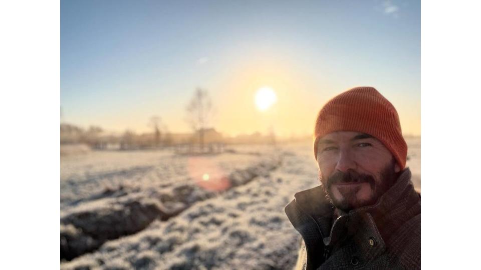 David Beckham’s rambling garden is a frosted winter wonderland in new photos