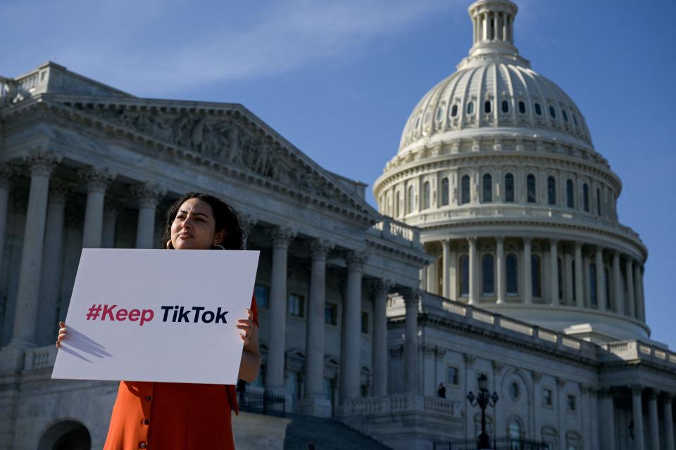 ‘I’m crying on the internet’: Americans say goodbye to TikTok as ban deadline approaches