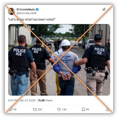 Image of Trump supporter in ICE custody is altered