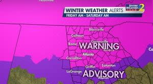 LIVE UPDATES: Snow picking up across metro Atlanta, roads getting slippery