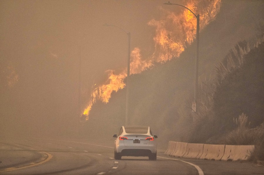 Major freeways and roads closed due to wildfires across L.A. County