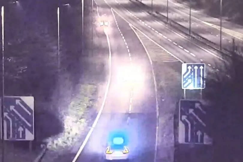 Man drives wrong way down M4 before stopping in the middle lane