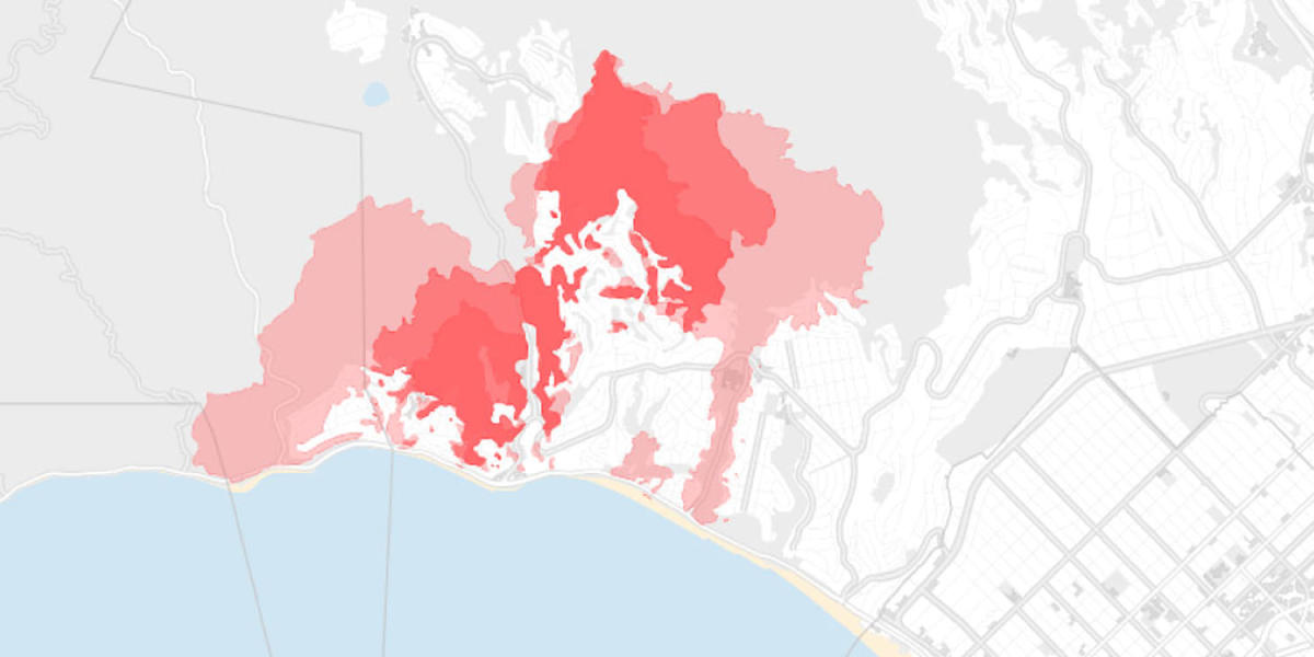 Maps: See how large the California wildfires are