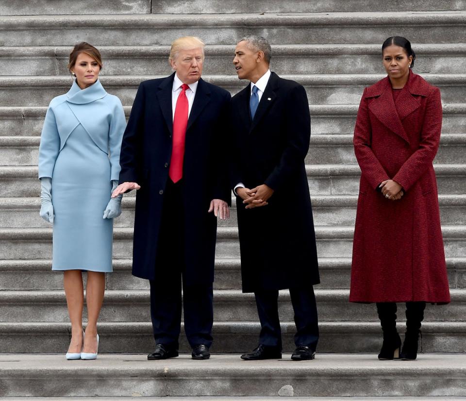 Melania Trump takes a swipe at Obamas over ‘challenging’ transition as Michelle skips inauguration