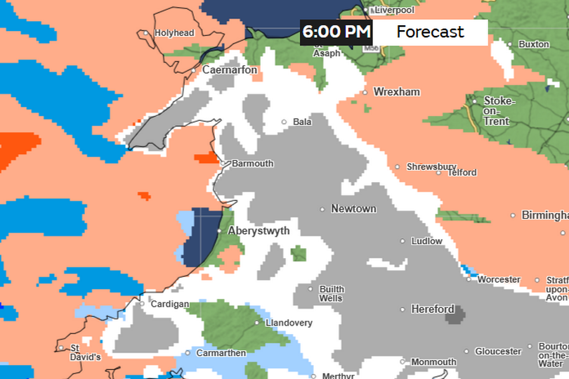 Met Office weather maps show the exact time snow is expected to hit Wales