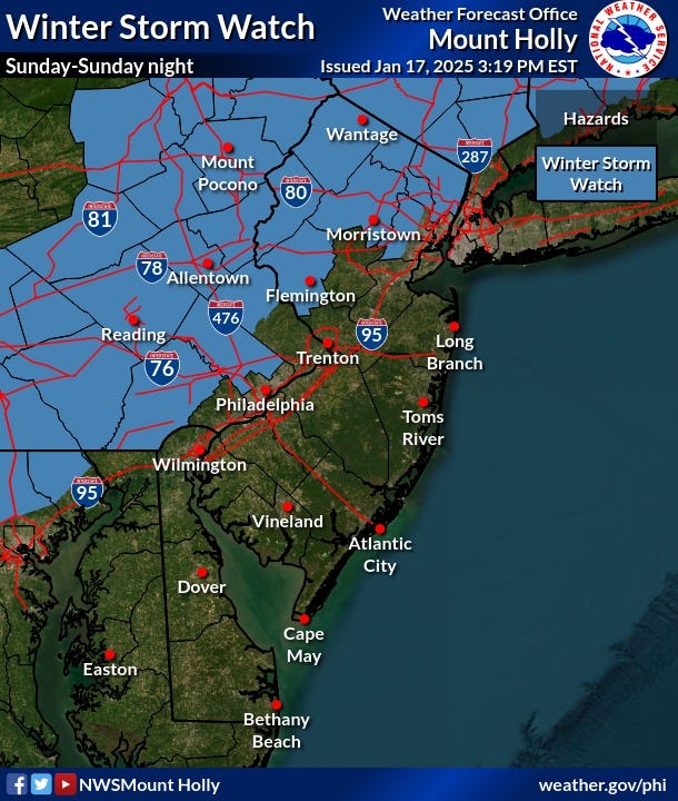 National Weather Service: Poconos could see up to 10 inches of snow