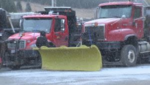 NCDOT treats roads as snow falls in mountains