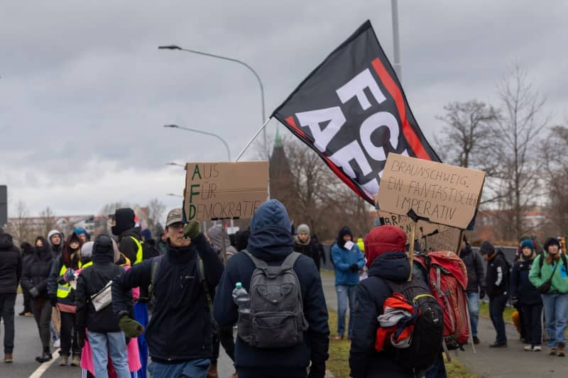 Protest action delays start of German far-right AfD rally in Saxony