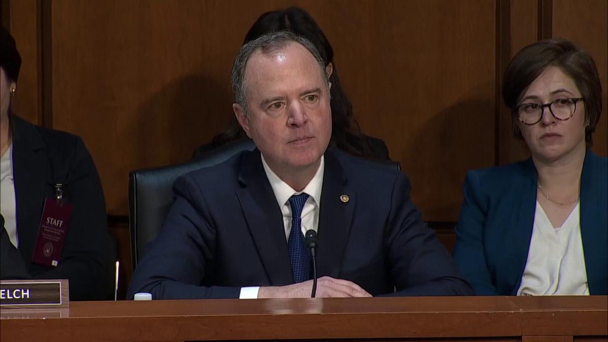 Sen. Adam Schiff asks Bondi if she will investigate Jack Smith or Liz Cheney